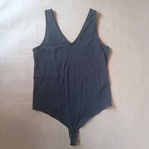 SO The Favorite Bodysuit Seamless Tank Womens XXL Black Minimalist Aesthetic